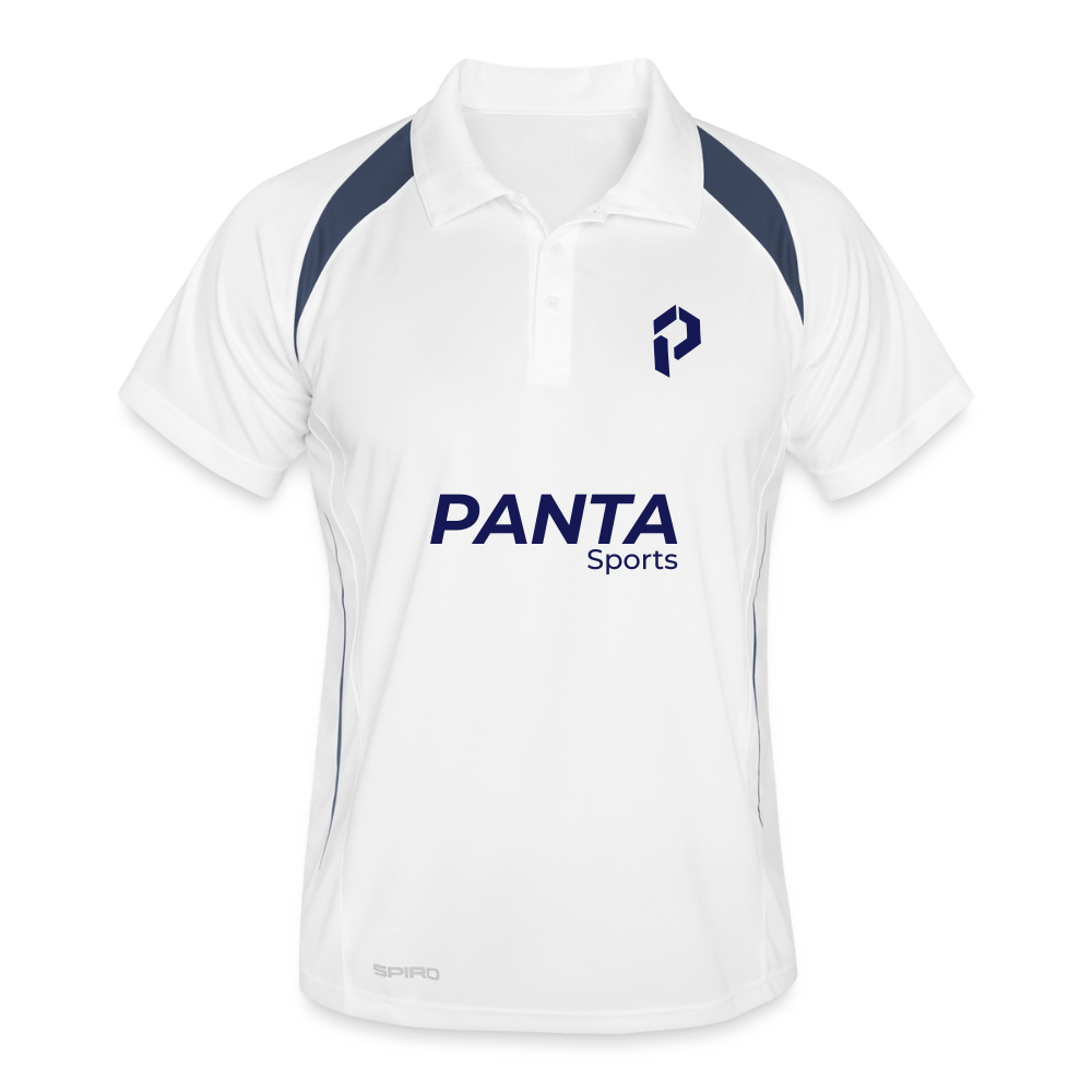 Performance Polo Shirt  | Panta Sports - white/navy